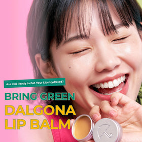 BRING GREEN Dalgona Lip Balm 10g application on lips