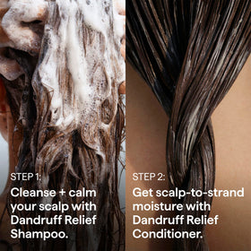 Briogeo Scalp Revival Dandruff Relief Shampoo with fresh flowers