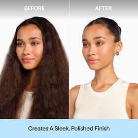 Briogeo Sleek Stick applied to hair for flyaway control