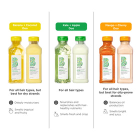 Briogeo Superfoods Mango + Cherry Hair Pack on a bathroom shelf