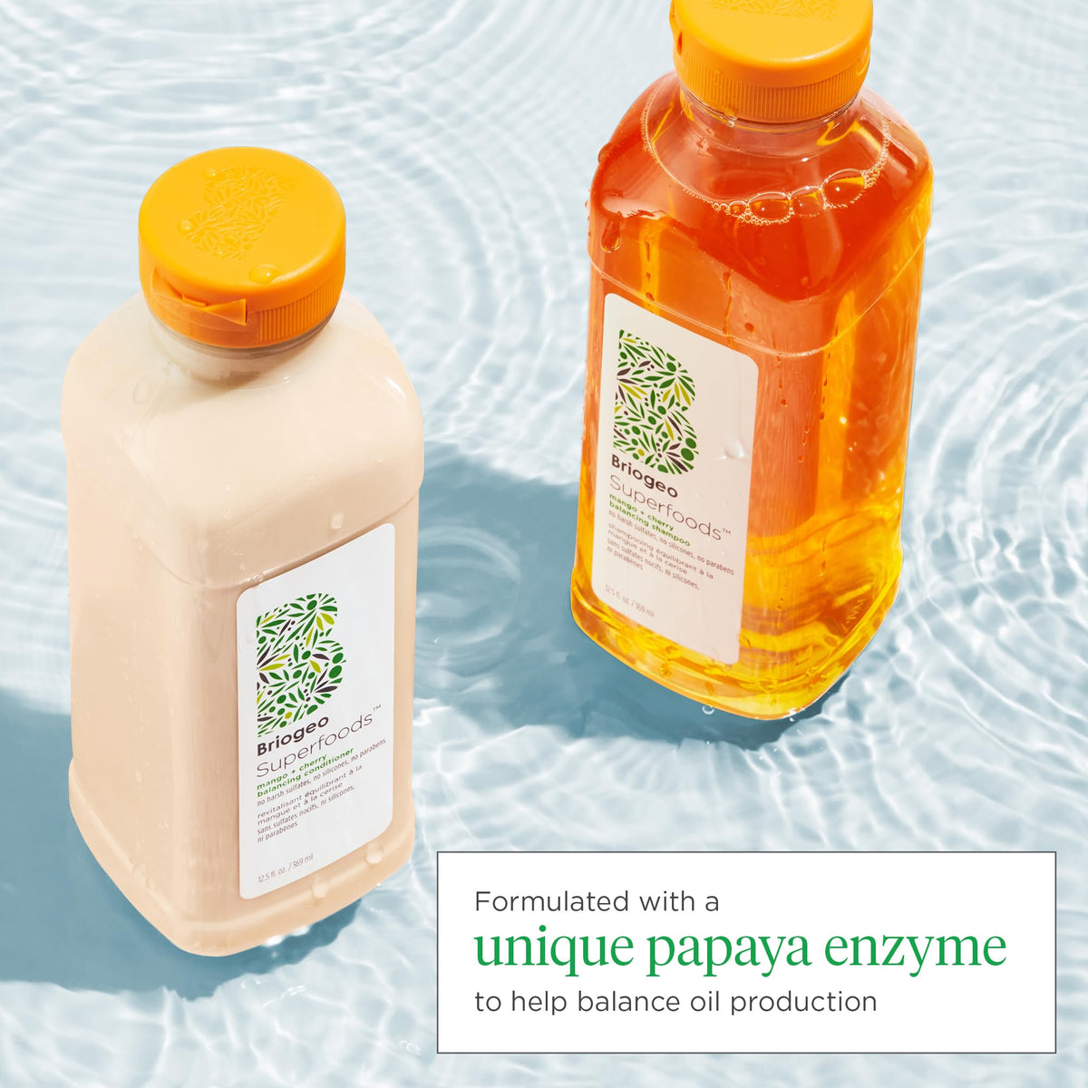 Briogeo Superfoods Mango + Cherry Shampoo bottle
