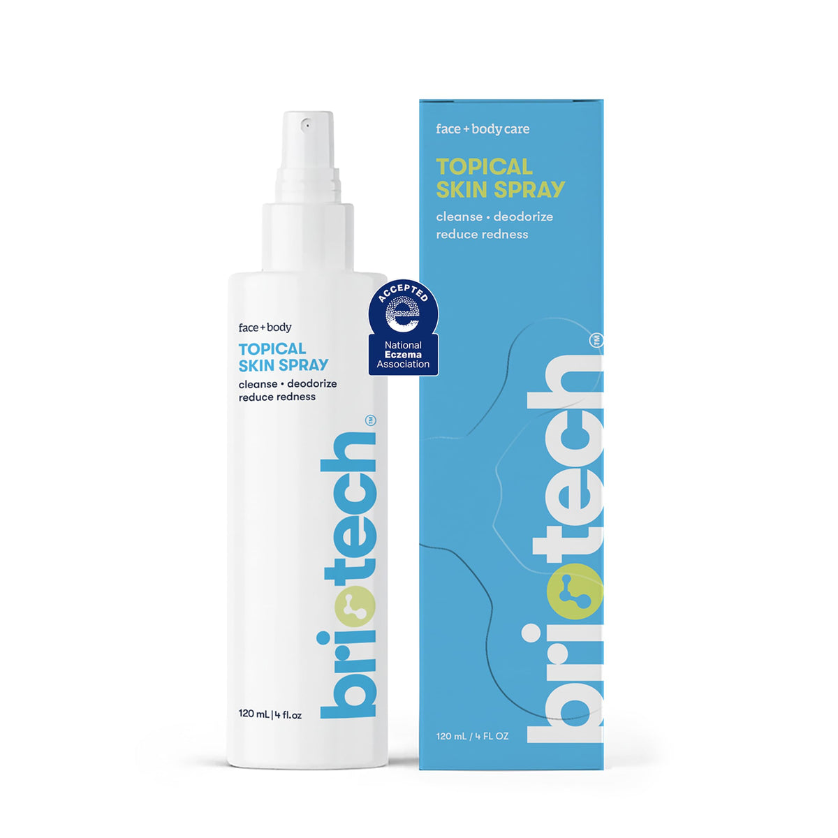 BRIOTECH Hypochlorous Acid Spray front view, 4 fl oz
