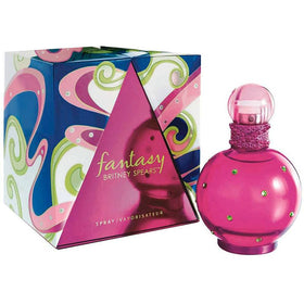 Britney Spears Fantasy Eau De Parfum 3.3 Fl Oz on a vanity table