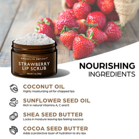 Brooklyn Botany Lip Scrub Exfoliator 1 oz open container