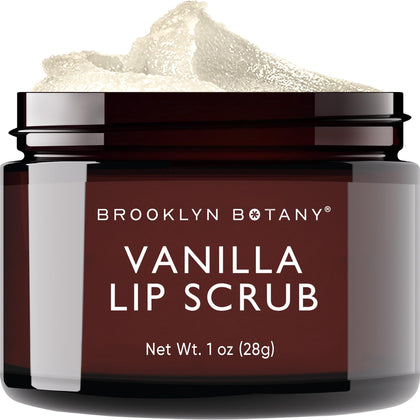 Brooklyn Botany Lip Scrub Exfoliator 1 oz Vanilla flavour front view