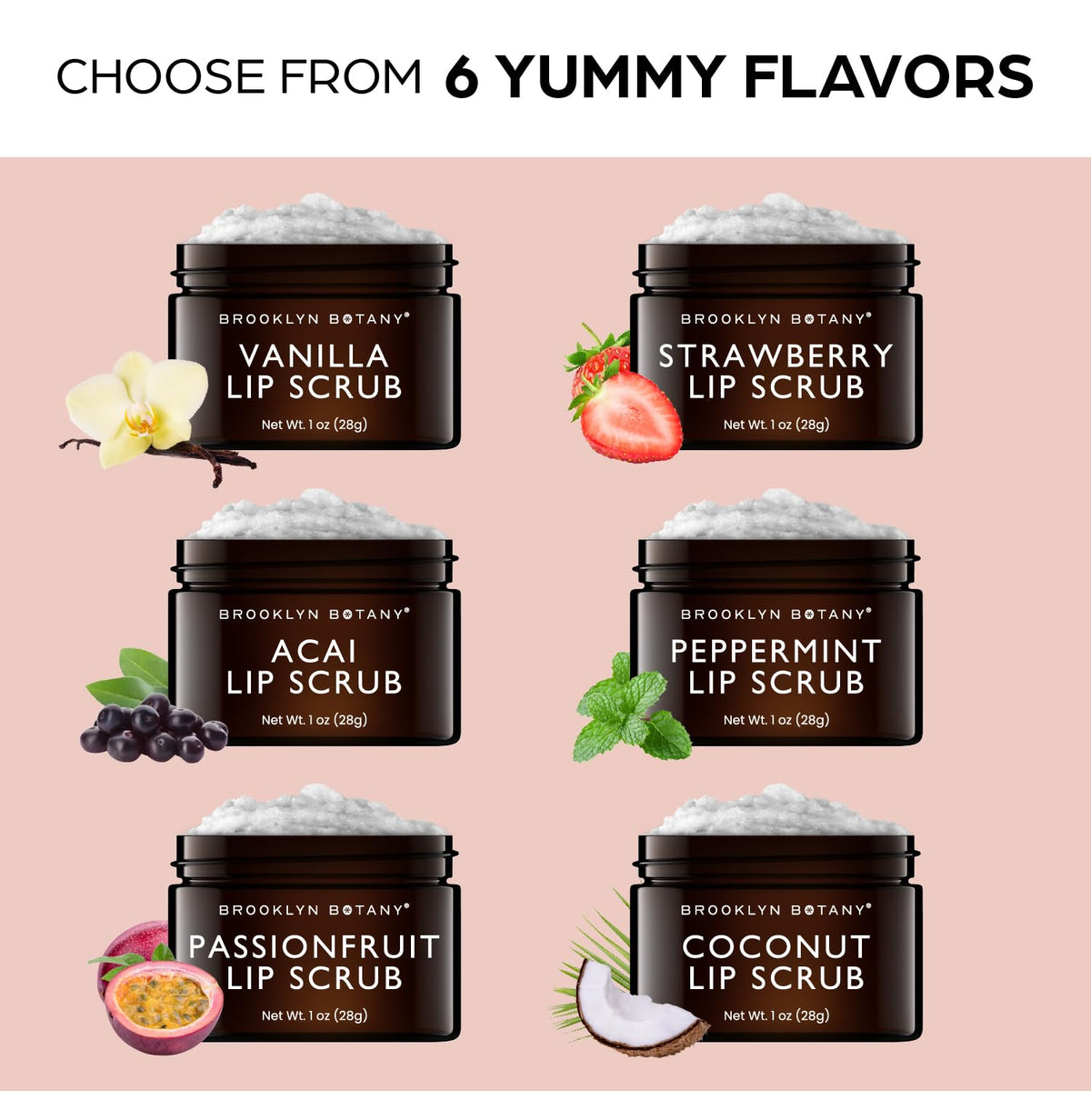 Brooklyn Botany Lip Scrub Exfoliator 1 oz Vanilla flavour in use on lips
