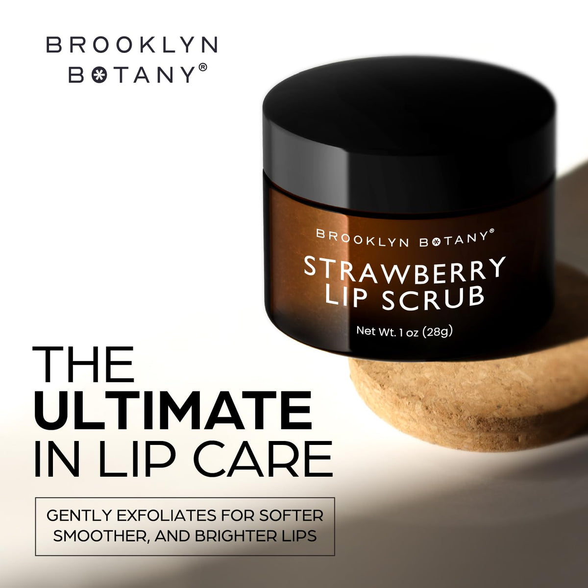 Brooklyn Botany Lip Scrub Exfoliator 1 oz with strawberry