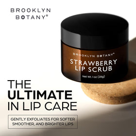 Brooklyn Botany Lip Scrub Exfoliator 1 oz with strawberry