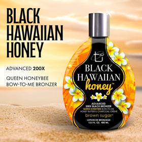 Brown Sugar 200X Bronzer Tanning Lotion back view with ingredient list