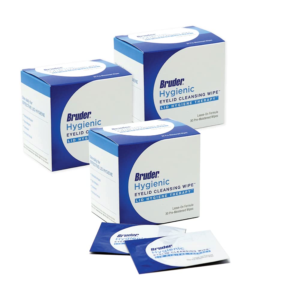 Bruder Eyelid Cleansing Wipes pack of 3, front view