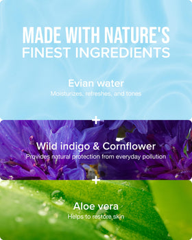 BRUMISATEUR Evian Protect Facial Mist with aloe vera and cornflower extracts