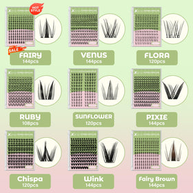 Brush included in KEYYOU Wink Lash Clusters Kit