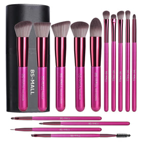 BS-MALL 14 pcs Makeup Brushes Set front view in stylish case