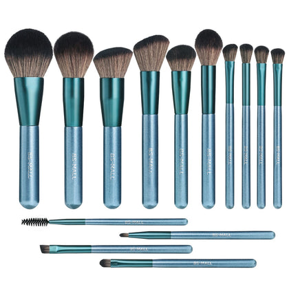 BS-MALL 14 Pcs Makeup Brushes Set in Z-Blue front view