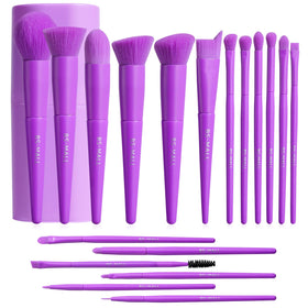 BS-MALL 18-piece makeup brush set purple front view