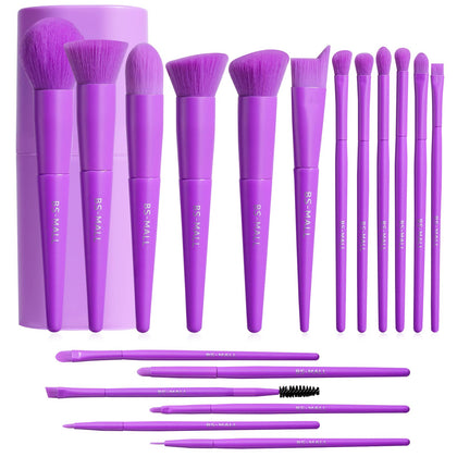 BS-MALL 18-piece makeup brush set purple front view