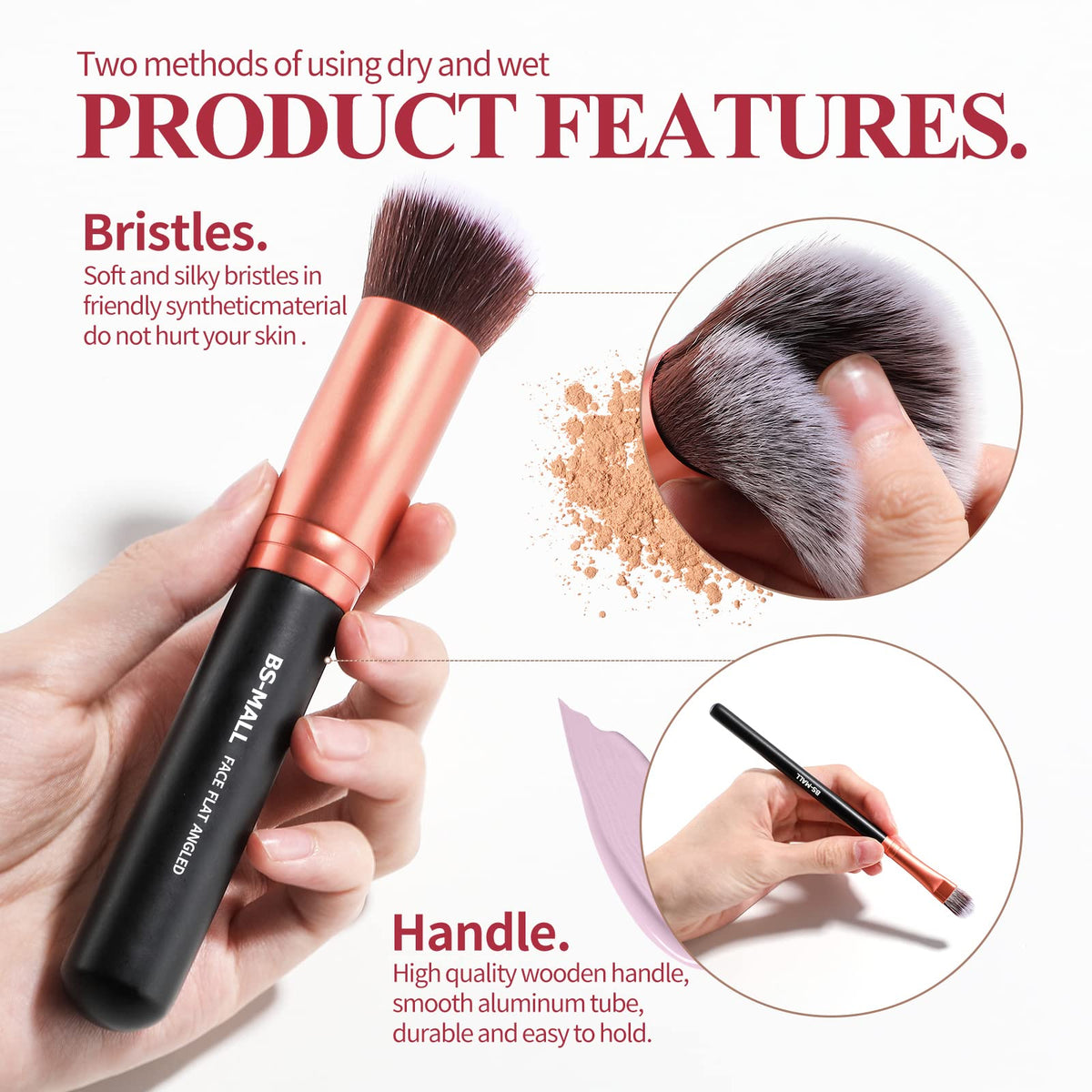 BS-MALL complete makeup brush set displayed