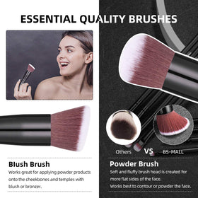 BS-MALL eyeshadow brushes in rose gold design