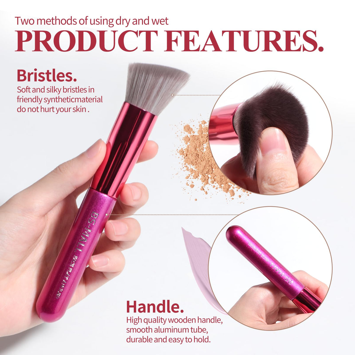 BS-MALL foundation brush close-up for liquid makeup