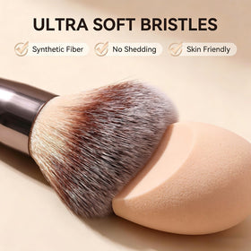 BS-MALL leather pouch for travel makeup brushes