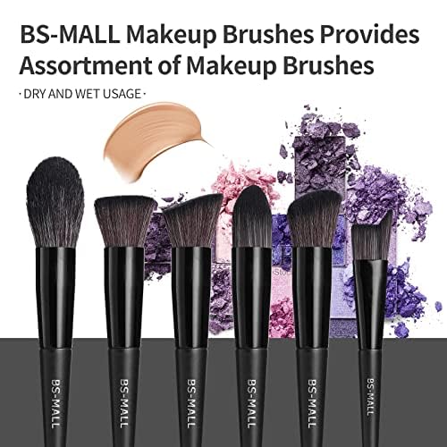 BS-MALL makeup brush set displayed on a vanity