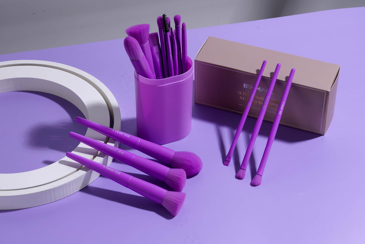 BS-MALL makeup brush set organized in case