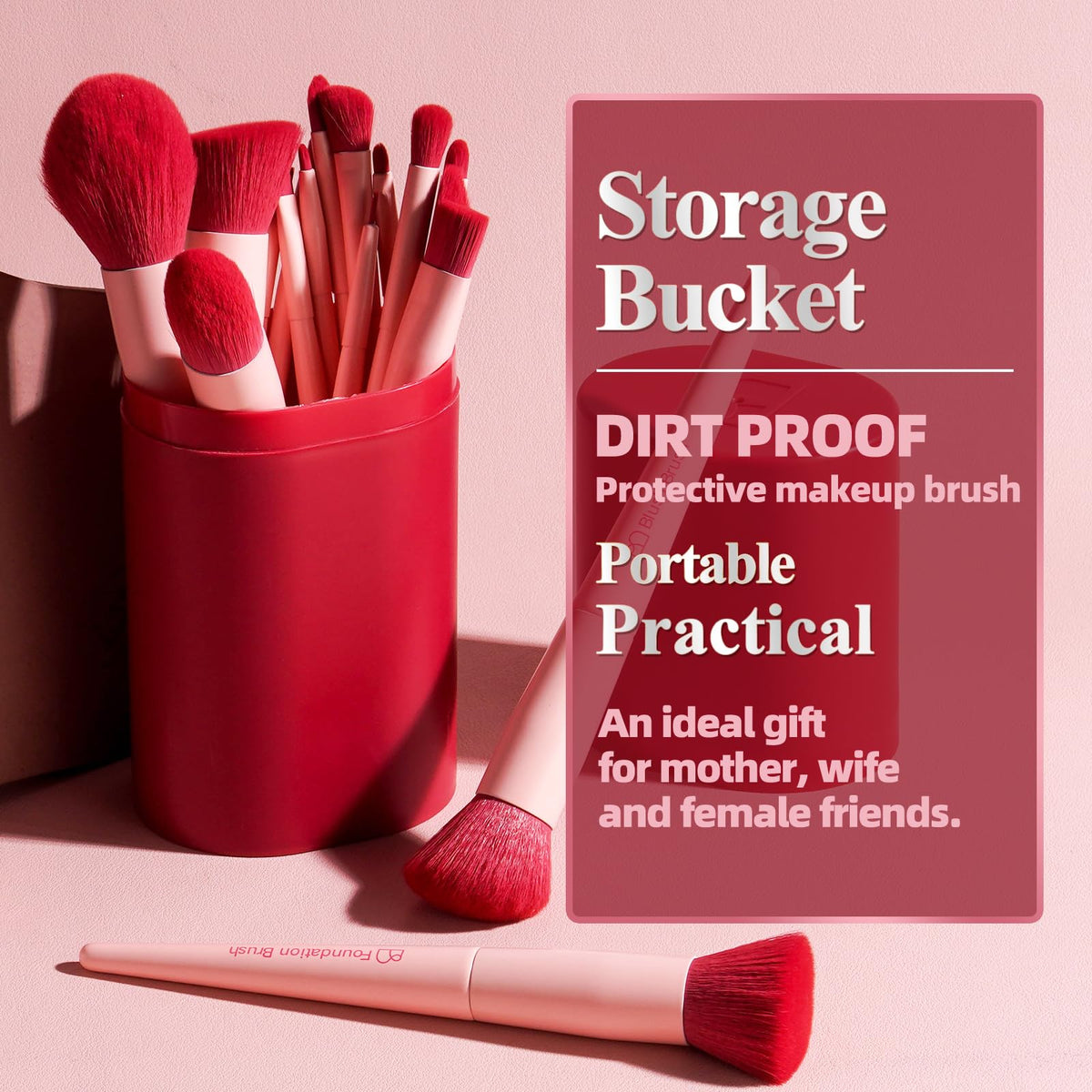 BS-MALL makeup brush set with ergonomic handles
