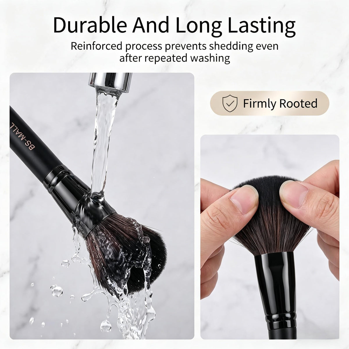 BS-MALL makeup brush set with ergonomic handles