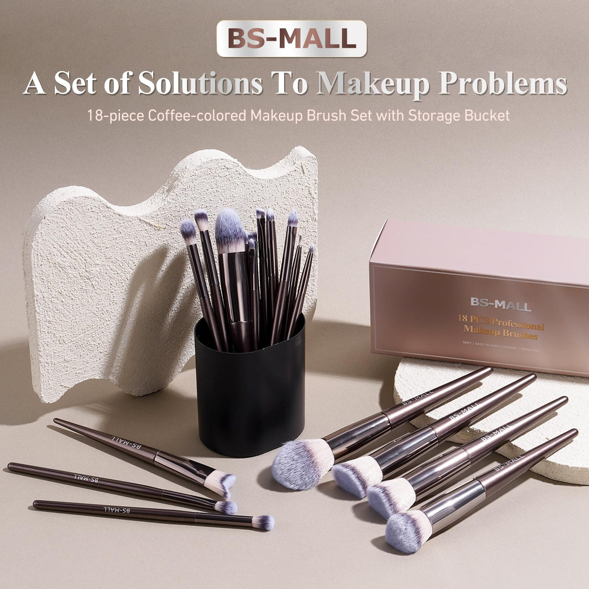 BS-MALL Makeup Brush Set with ergonomic handles