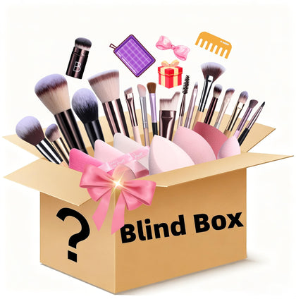BS-MALL Makeup Brushes Assortment Box front view with tools