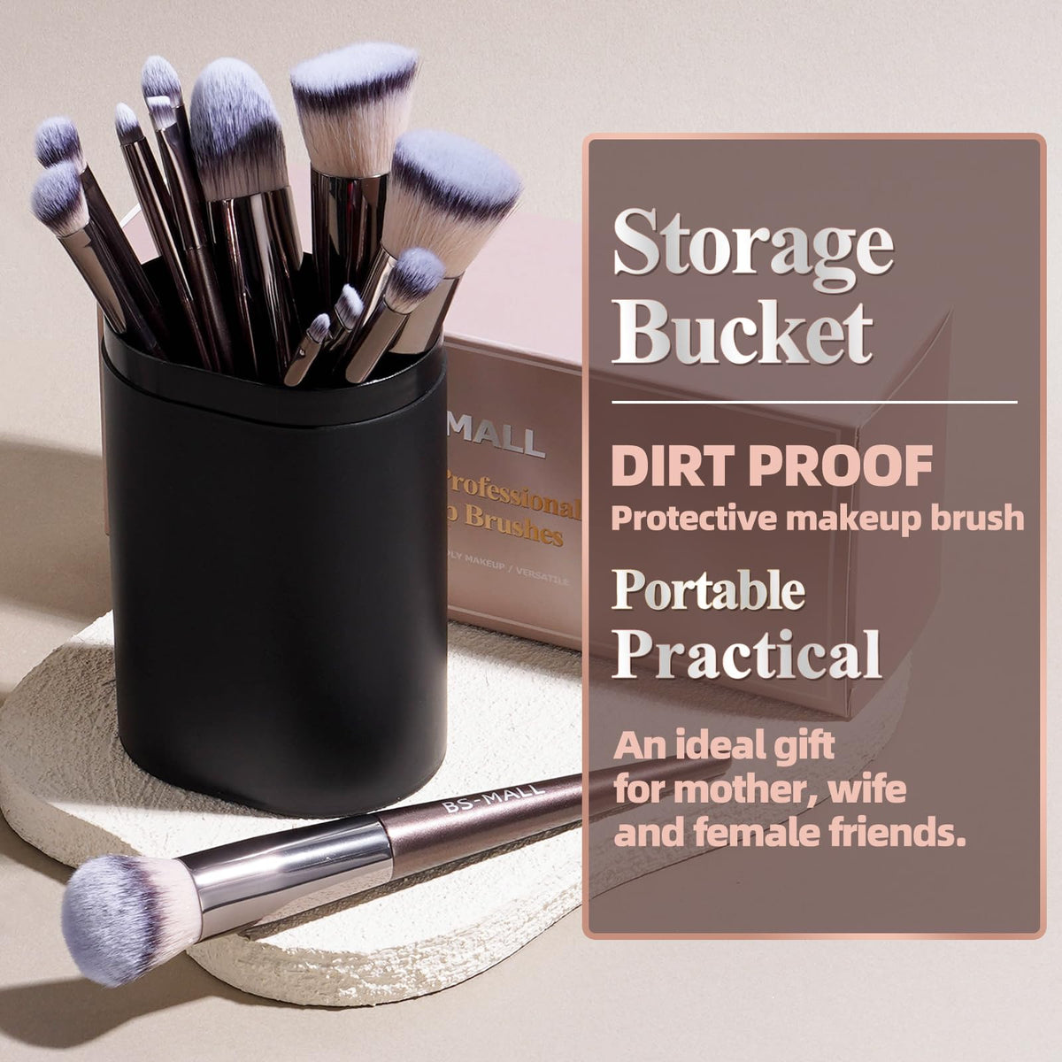 BS-MALL Makeup Brushes in use on a model's face