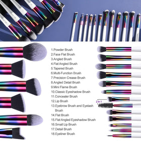 BS-MALL makeup brushes set in sleek travel case