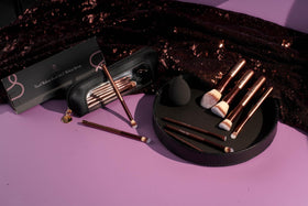 BS-MALL makeup brushes set showing application on skin