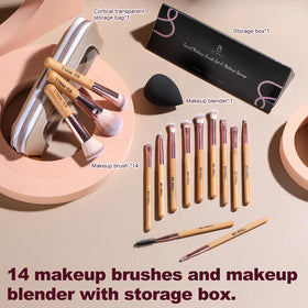 BS-MALL makeup brushes showing variety of brush types