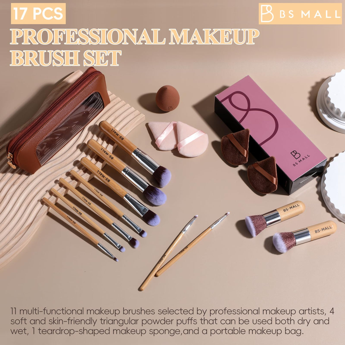 BS-MALL makeup sponge and triangle puffs included in the set