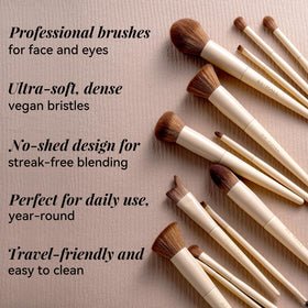 BS-MALL powder brush and eyeshadow brush close-up