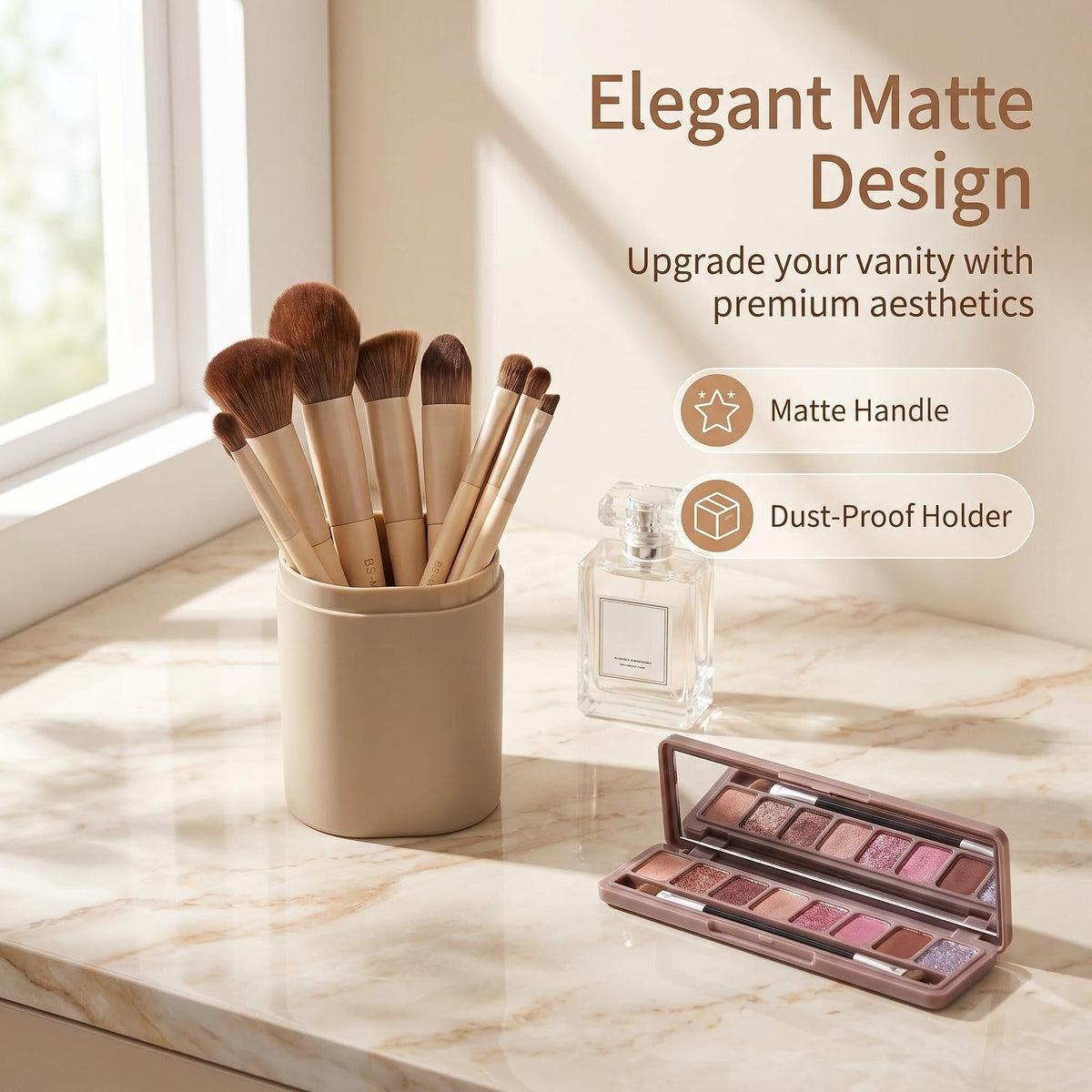 BS-MALL professional makeup brushes in organised case