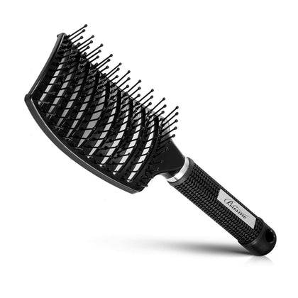 Bsisme Curved Vented Detangler Hair Brush front view