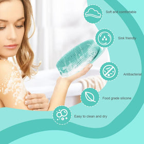 Bsofing Soft Silicone Body Scrubber in a lifestyle setting
