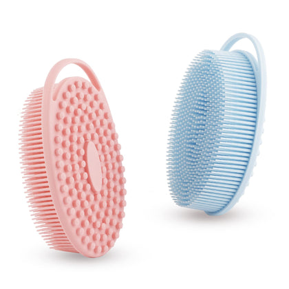 Bsofing Soft Silicone Body Scrubber pink front view