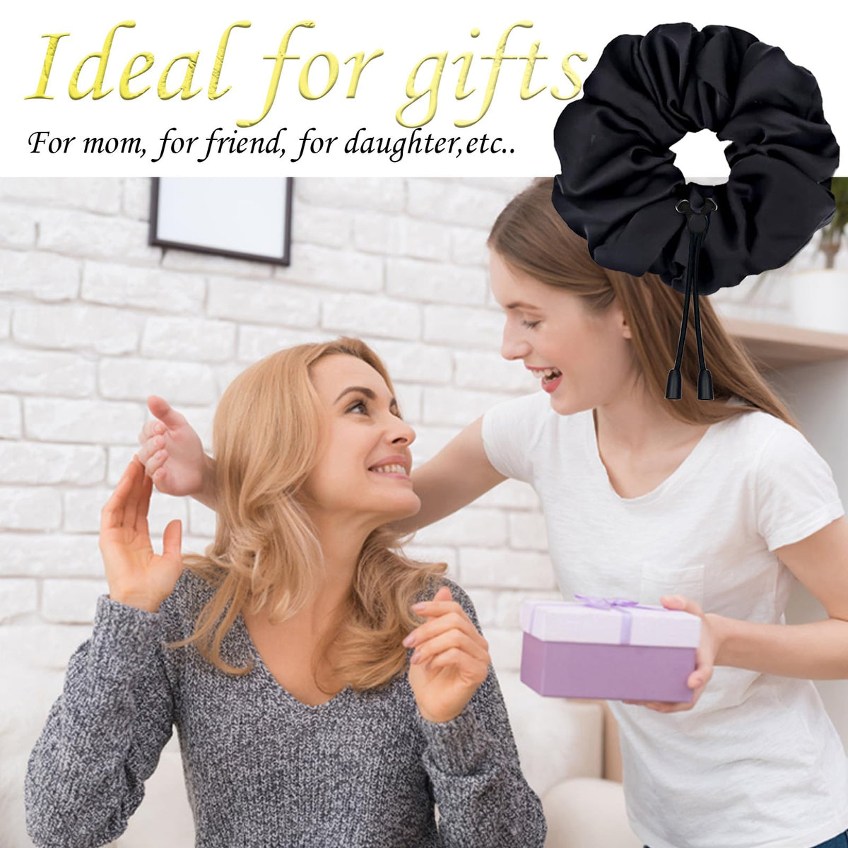 Bswox Adjustable Afro Puff Hair Tie packaging