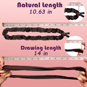 Bswox Adjustable Hair Ties dark brown on a flat surface