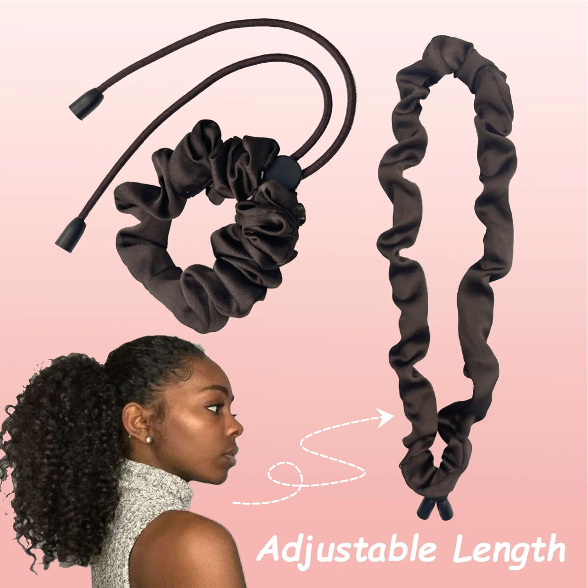 Bswox Adjustable Hair Ties displayed with packaging