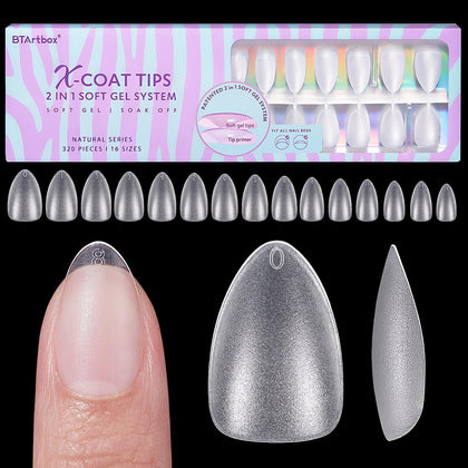 BTArtbox Clear Soft Gel Nail Tips front view in packaging
