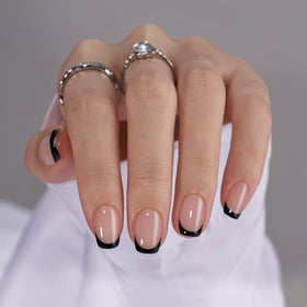 BTArtbox French Tip Press On Nails front view with various styles