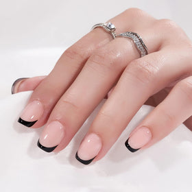 BTArtbox French Tip Press On Nails packaging showing included items