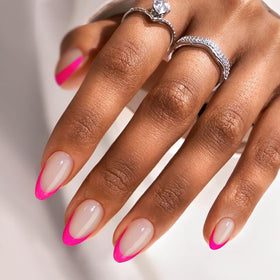BTArtbox Press On Nails Berry French front view