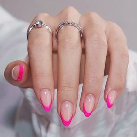 BTArtbox Press On Nails Berry French side view