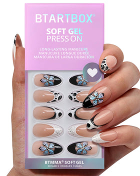 BTArtbox Press On Nails Bessie & Bestie front view with French tips