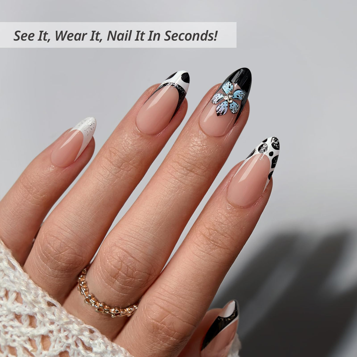 BTArtbox Press On Nails Bessie & Bestie packaging with included accessories